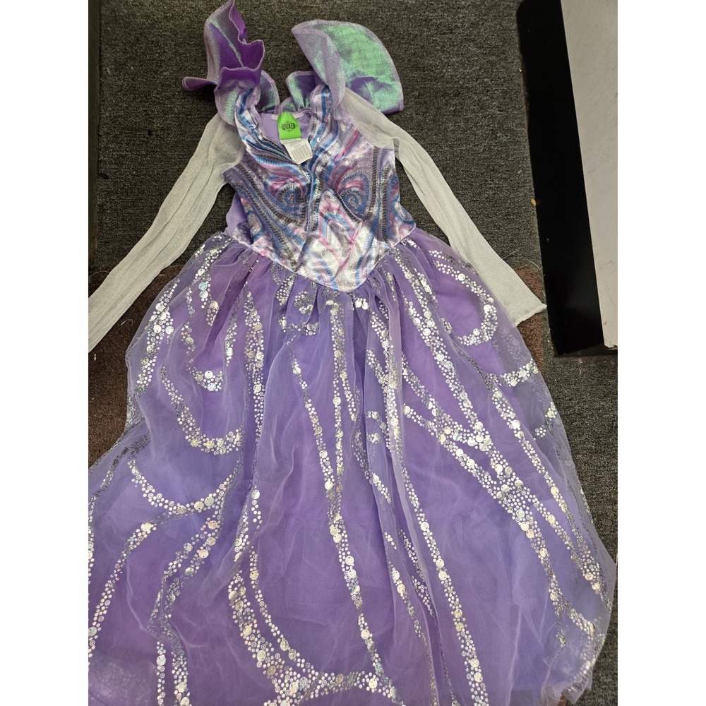 Deluxe Wicked For Good Kids Glinda Purple Dress Halloween Costume 4-6 Small